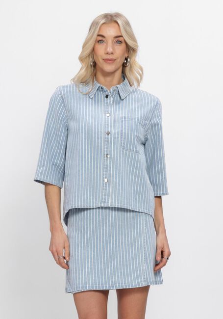 Blaue OBJECT Blusen OBJSANNI 2/4 RE DENIM SHIRT - large
