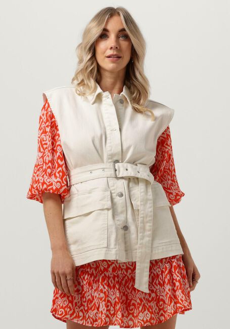 Weiße SELECTED FEMME Gilet SLFVINNIE DENIM WHITE VEST - large