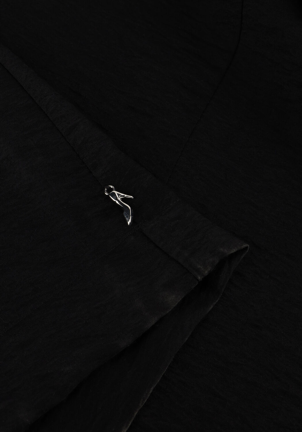 Schwarze JANSEN AMSTERDAM Maxikleid OTIS JURK CB 598 COLORBLOCK CAP SLEEVE WIDE NECKLINE LONG - large