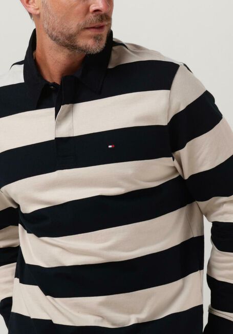 Blaue TOMMY HILFIGER Polo-Shirt NEW PREP STRIPE RUGBY - large
