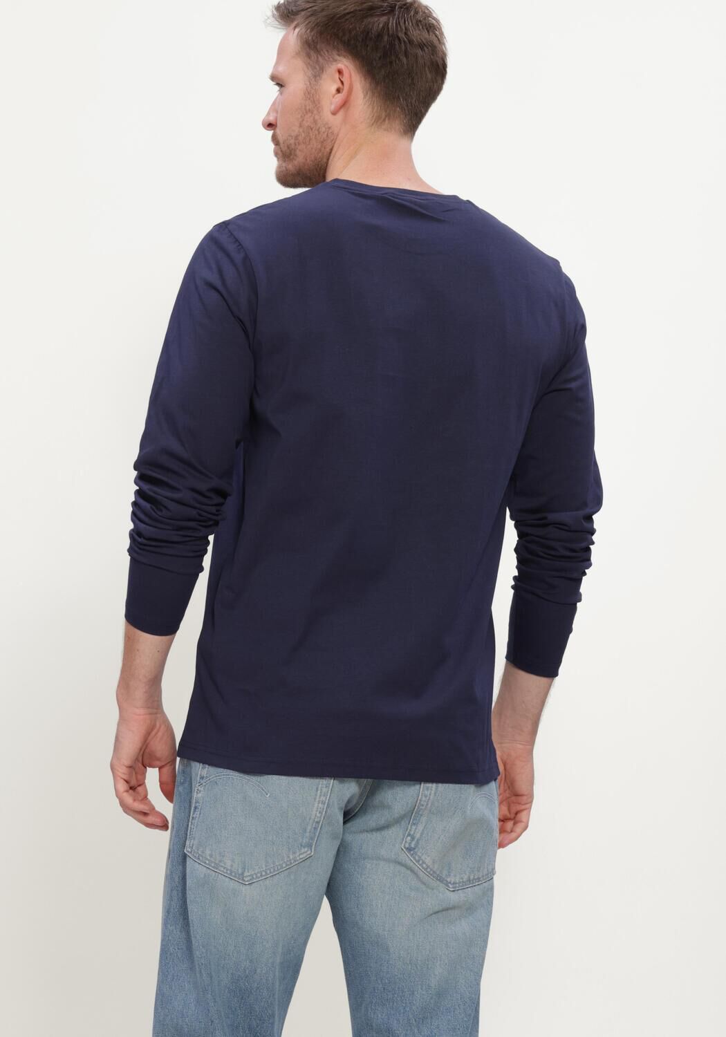 Dunkelblau LYLE & SCOTT T-shirt PLAIN L/S T-SHIRT - large