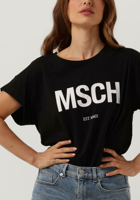 Schwarze MSCH COPENHAGEN T-shirt ALVA ORGANIC MSCH STD TEE - large