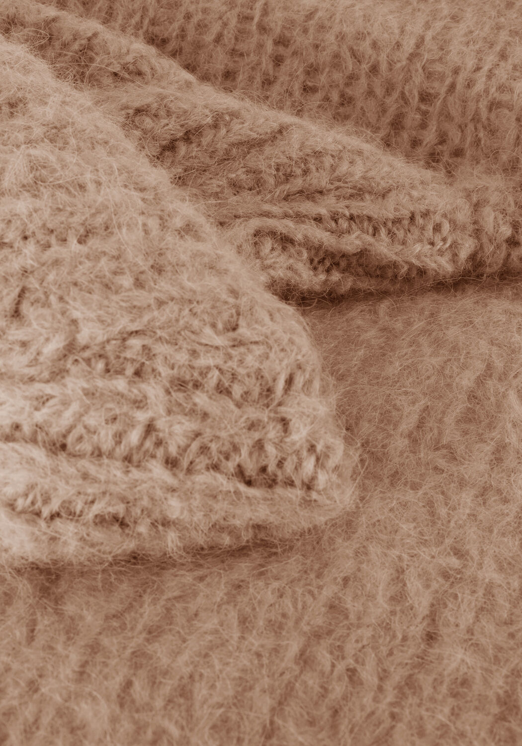 Braune AMERICAN DREAMS Rollkragenpullover PEPPER ROLL NECK ALPACA PULLOVER - large