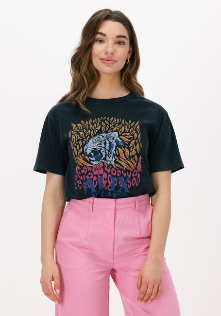 Schwarze ALIX THE LABEL T-shirt FIRE TIGER TSHIRT - large
