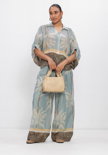 Blaue SUMMUM Blusen BLOUSE PALMTREE PRINT - large