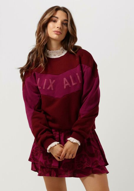 Bordeaux ALIX THE LABEL Sweatshirt LADIES KNITTED ALIX SWEATER - large