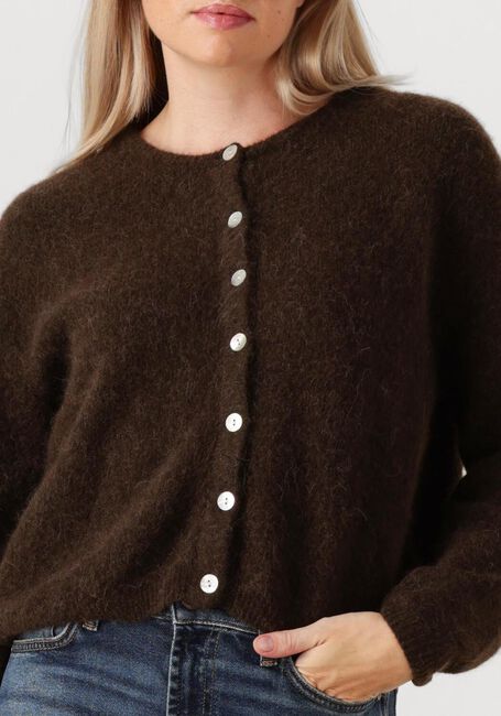 Braune AMERICAN VINTAGE Strickjacke VITOW CARDIGAN - large