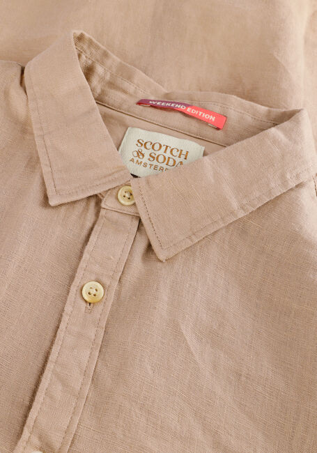 Khaki SCOTCH & SODA Casual-Oberhemd LINEN SHIRT WITH ROLL-UP - large