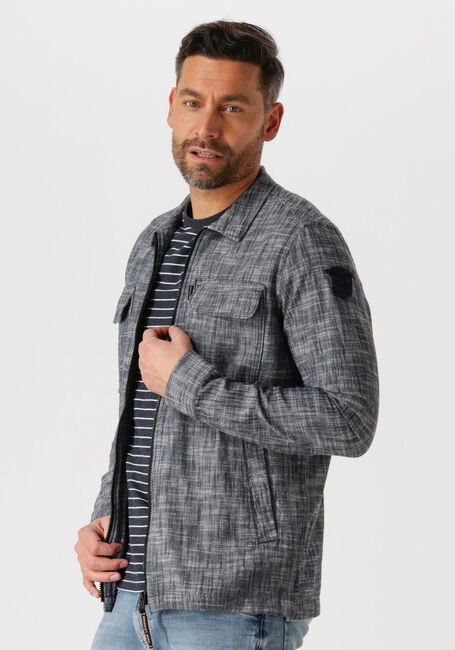 Blaue PME LEGEND Overshirts LONG SLEEVE SHIRT 2 TONE SLUB - large