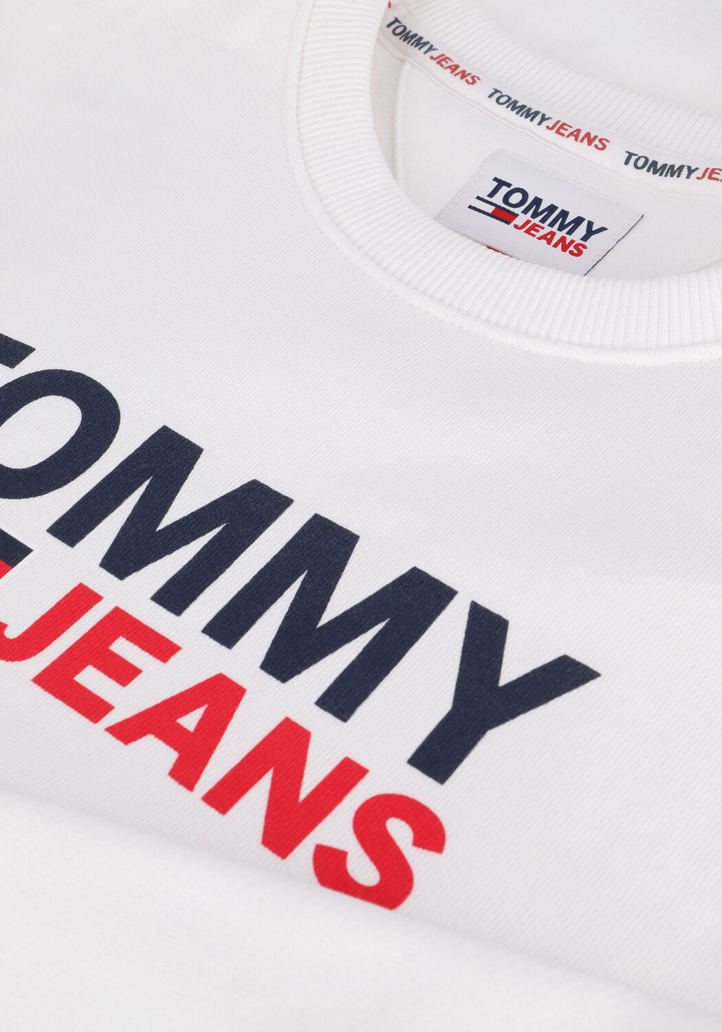 Wei&szlig;e TOMMY JEANS Sweatshirt TJM CORP LOGO CREW - large