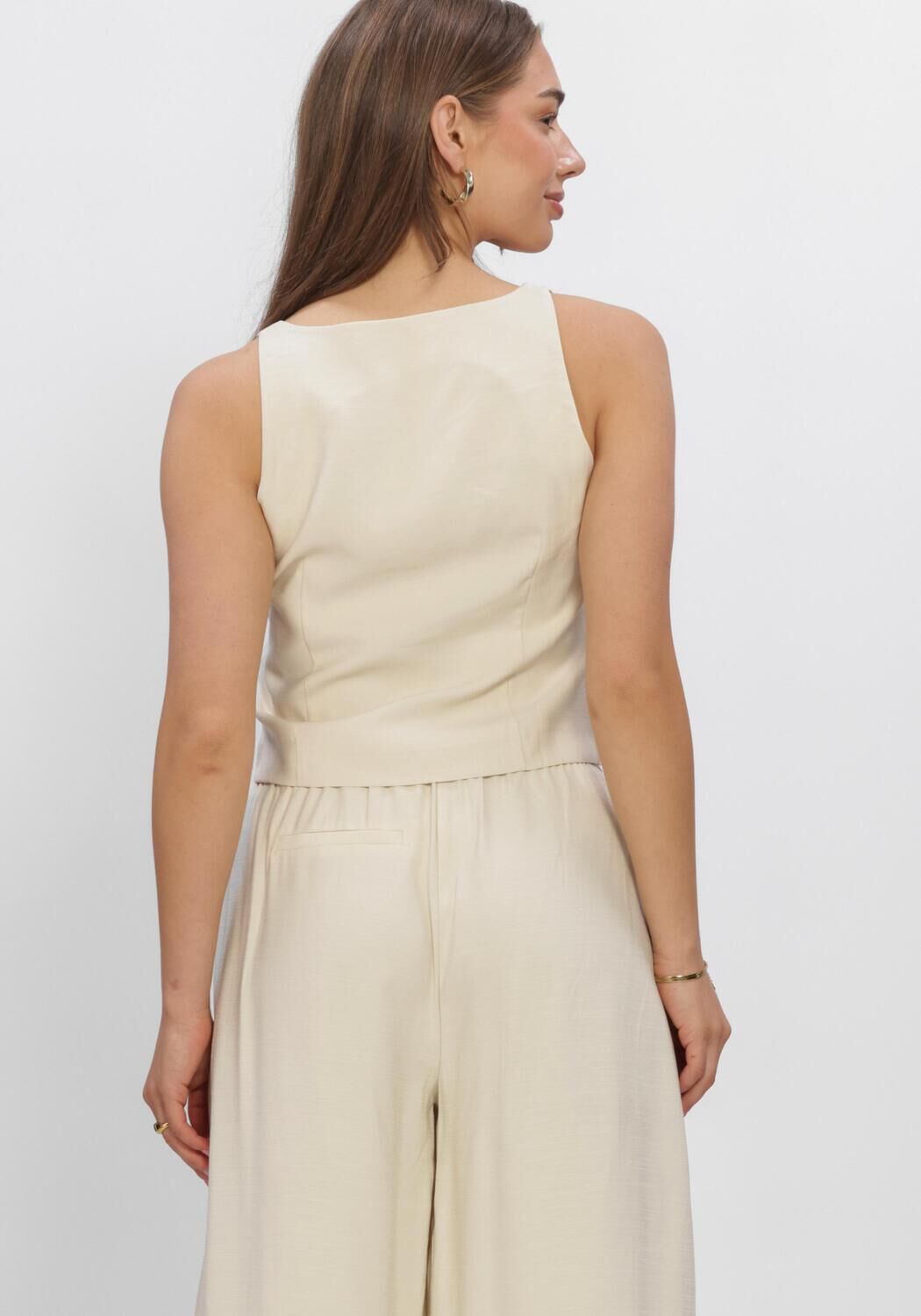 Beige EDITED Gilet SIMONE TOP - large