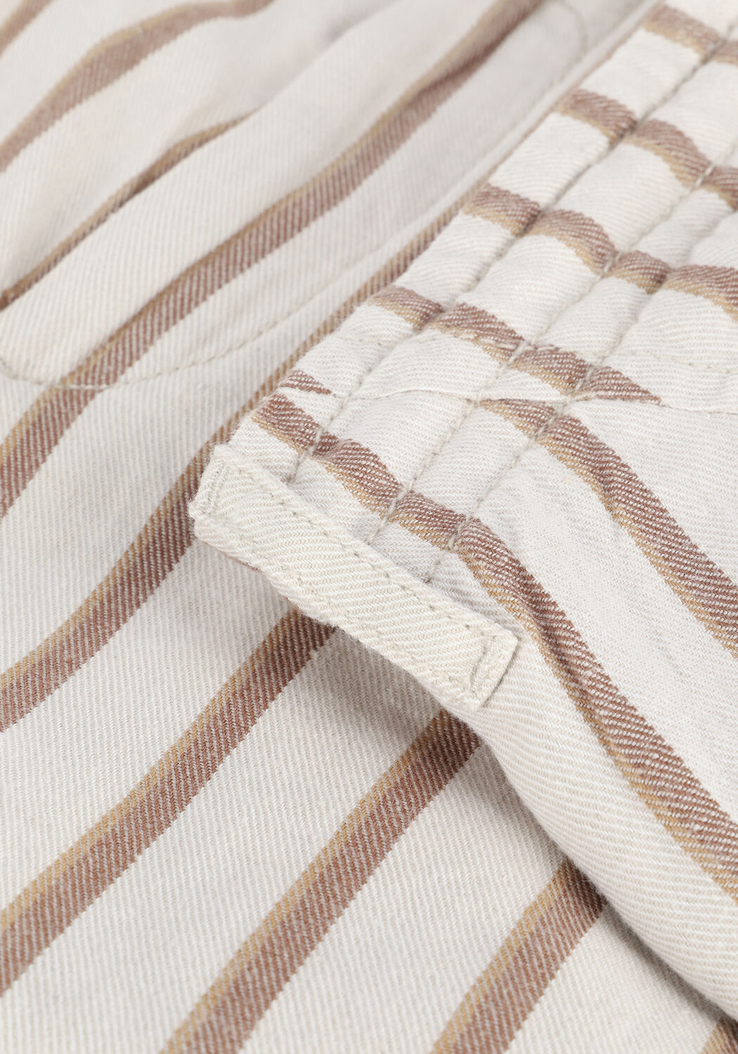 Beige CAST IRON Kurze Hose CHINO SHORTS LINEN STRIPE - large