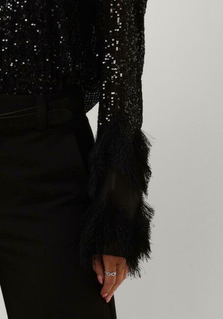 Schwarze Y.A.S. Blusen YASFLOW SEQUIN LS TOP - large