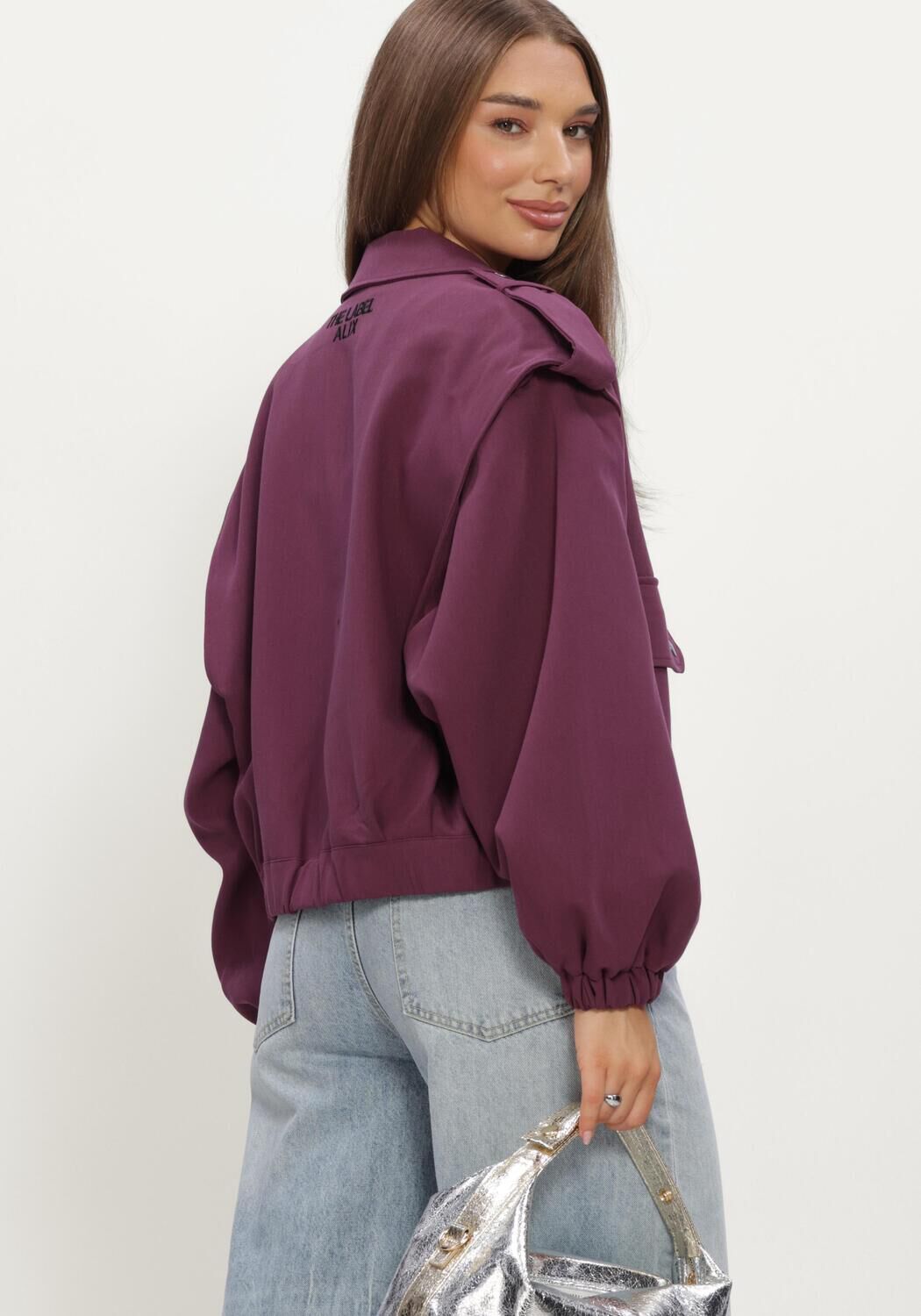 Bordeaux ALIX THE LABEL Jacken LADIES WOVEN POCKETS JACKET - large