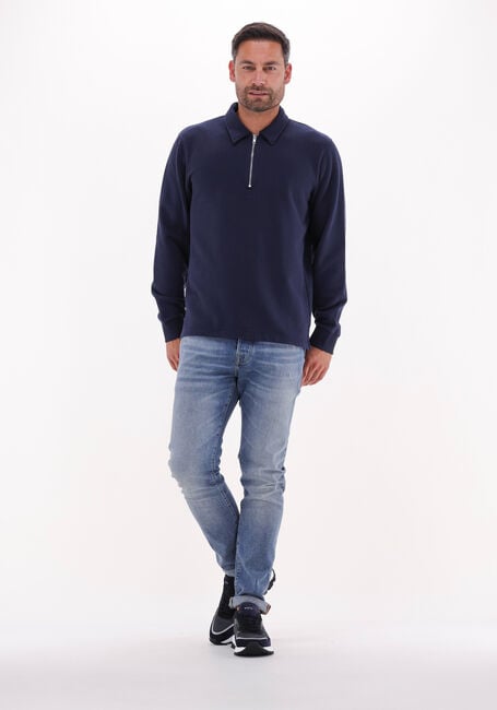 Dunkelblau EDWIN Polo-Shirt ZIPPED POLO HEAVY FELPA - large