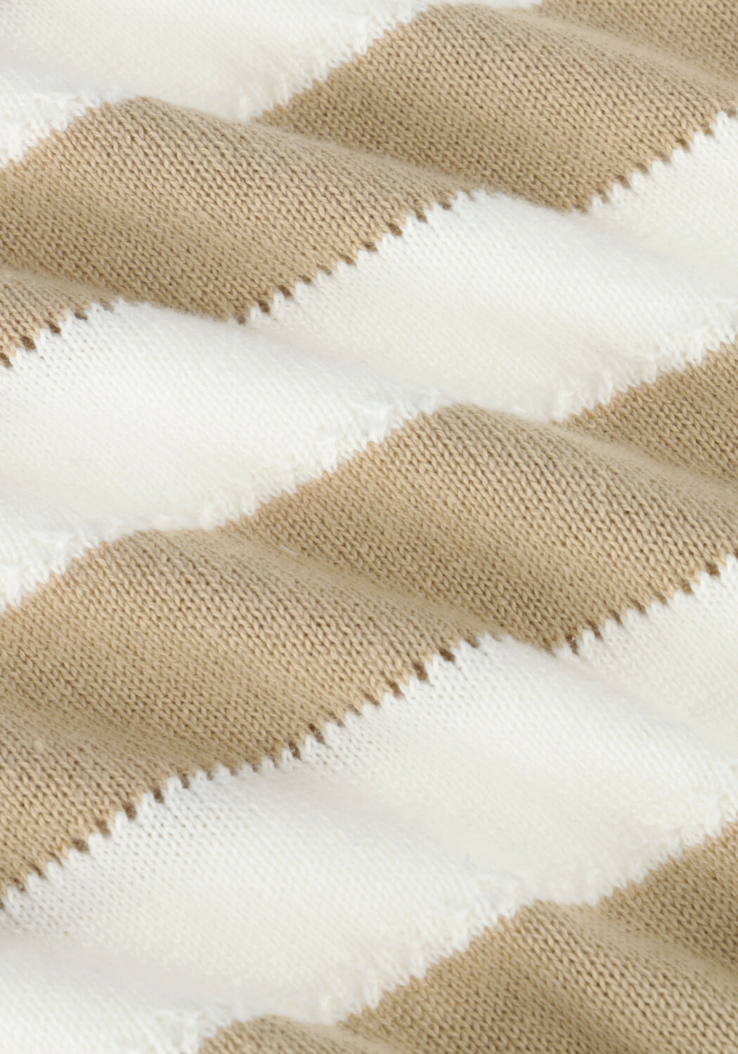 Camelfarbene INDIAN BLUE JEANS Top KNITTED SINGLET STRIPED - large