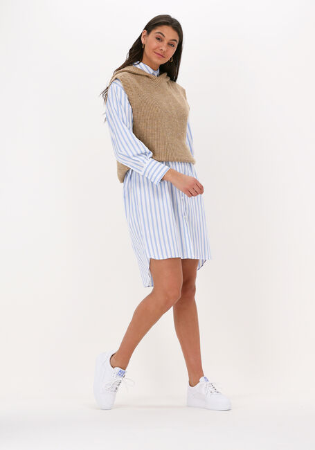 Camelfarbene NA-KD Strickjacke KNITTED HOODIE VEST - large