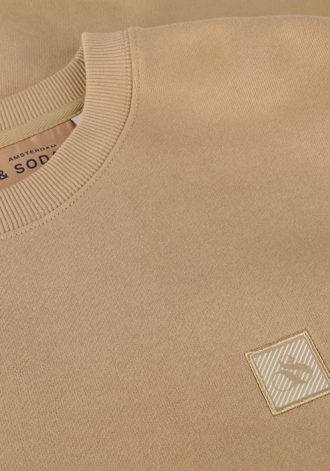 Sand SCOTCH & SODA Sweatshirt BADGE LOGO CREW SWEATSHIRT - large