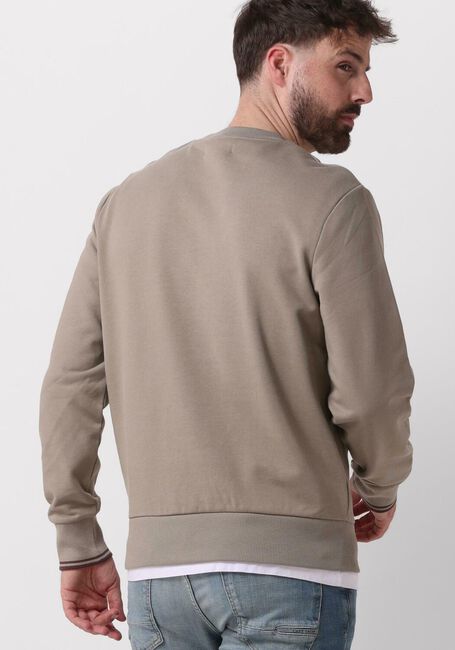 Olive FRED PERRY Pullover CREW NECK SWEATSHIRT - large