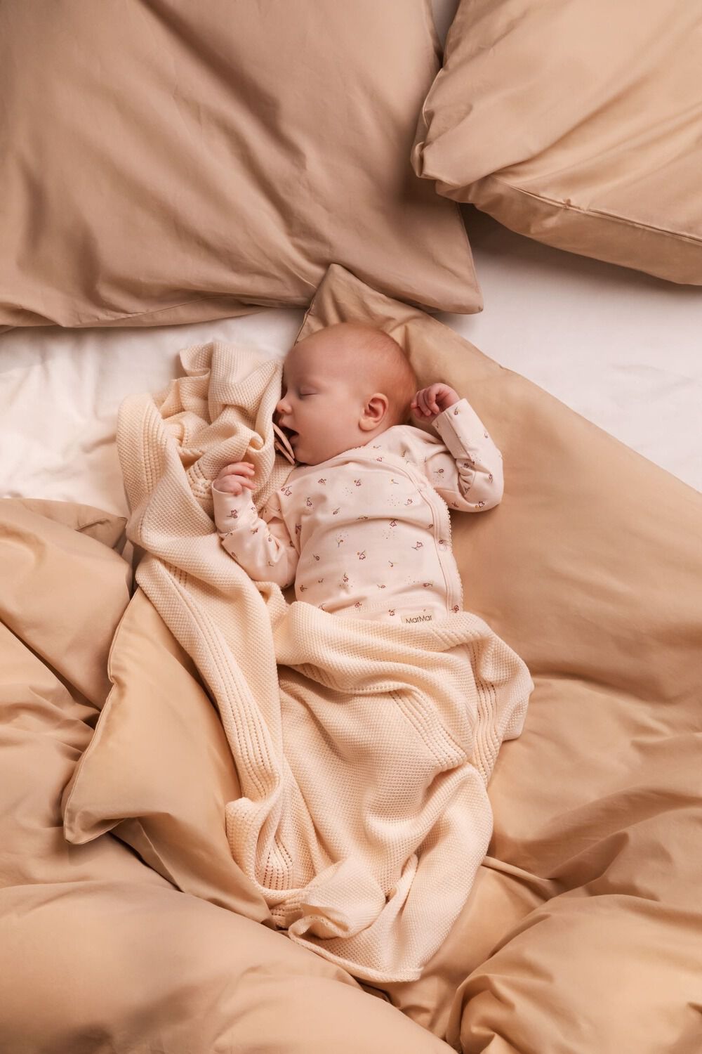 Beige MARMAR COPENHAGEN Top TUTI WRAP LS - large