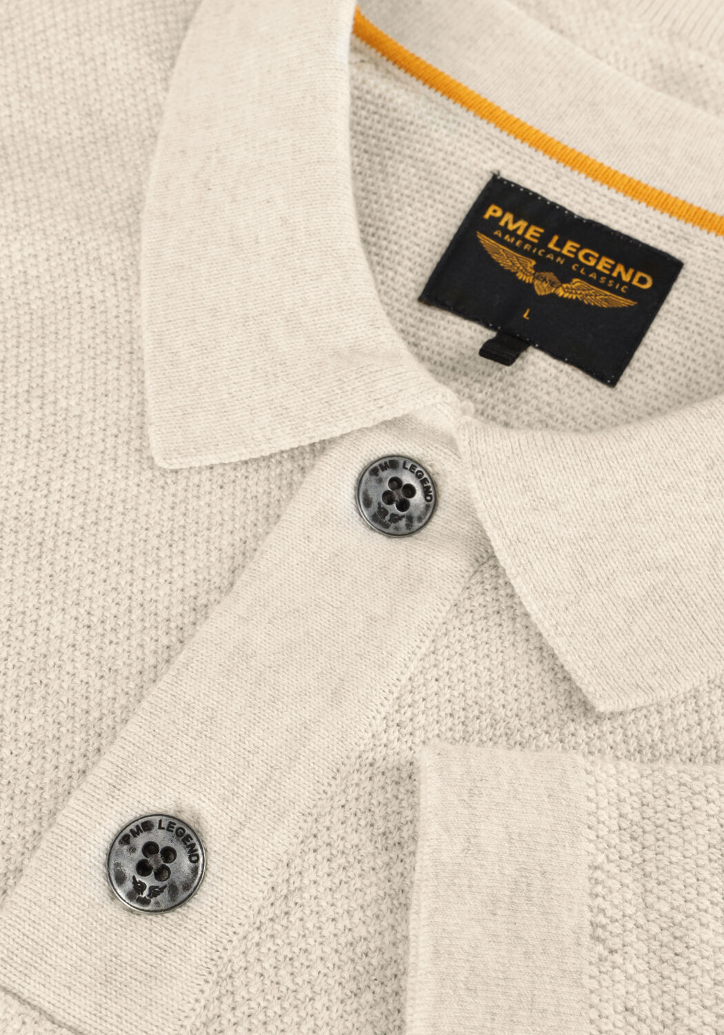 Beige PME LEGEND Polo-Shirt SHORT SLEEVE POLO KNITTED - large
