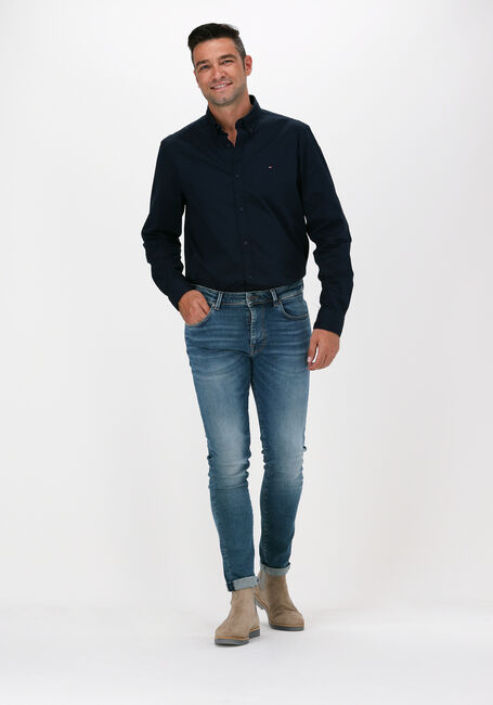 Blaue TOMMY HILFIGER Casual-Oberhemd CORE STRETCH SLIM POPLIN SHIRT - large