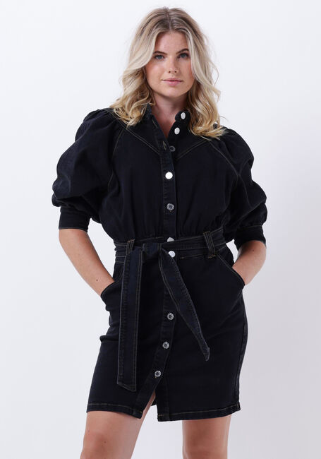 Schwarze FREEBIRD Minikleid EVONY DRESS DENIM - large