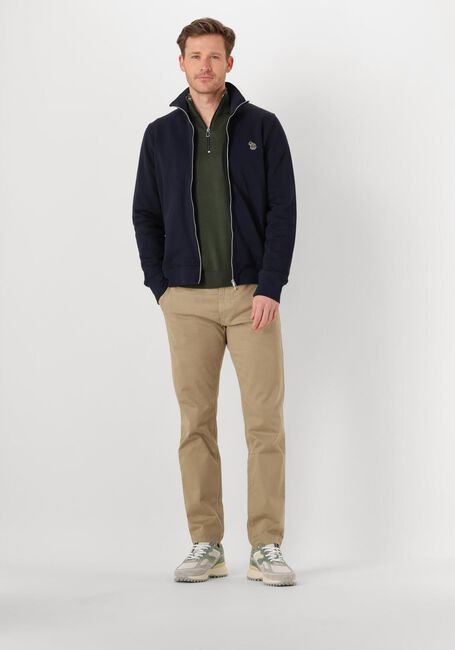 Blaue PS PAUL SMITH Strickjacke MENS REG FIT ZIP TOP ZEBRA - large