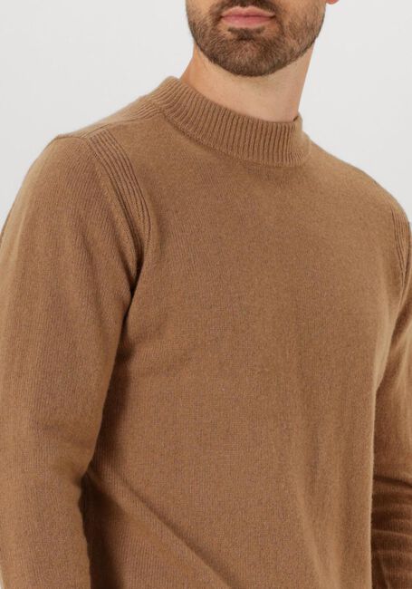 Camelfarbene ANERKJENDT Pullover AKRICO LAMBSWOOL KNIT - large
