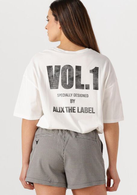 Weiße ALIX THE LABEL T-shirt LADIES KNITTED POLAROID TSHIRT - large