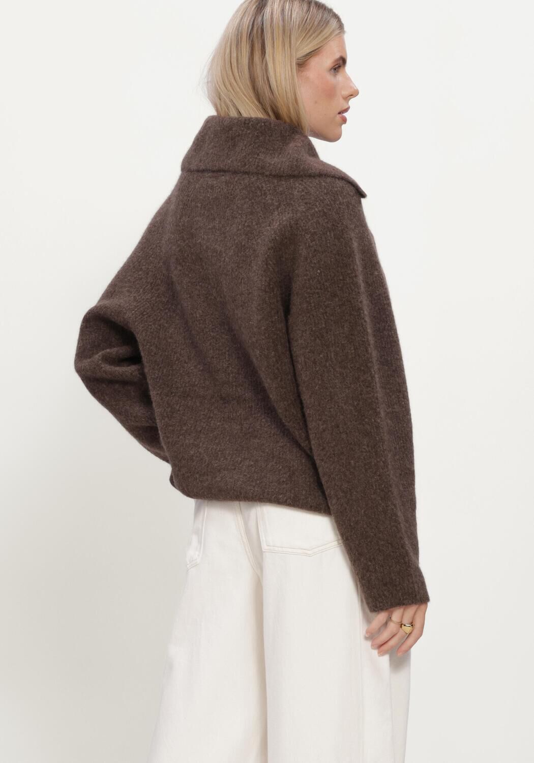 Braune KNIT-TED Strickjacke MILO CARDIGAN - large