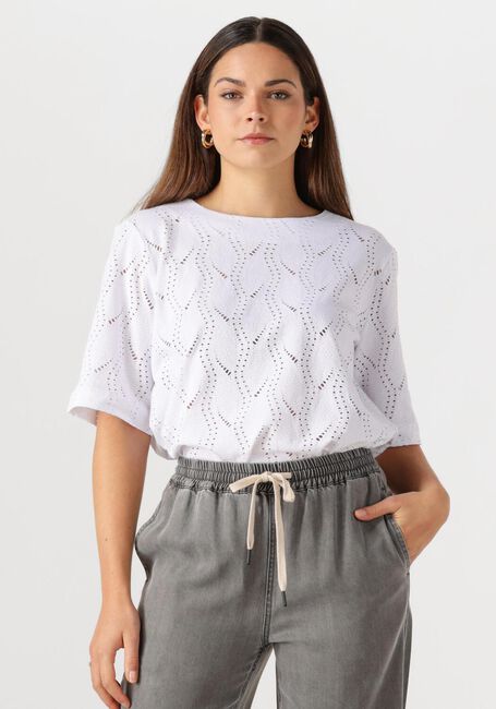 Weiße OBJECT Top OBJAVA 2/4 LO O-NECK TOP - large