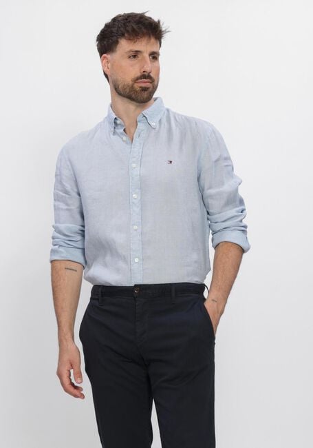 Hellblau TOMMY HILFIGER Casual-Oberhemd PIGMENT DYED LI SOLID RF SHIRT - large