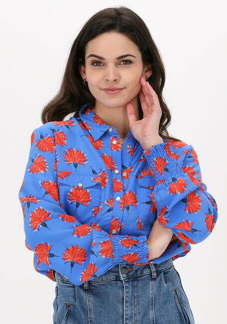 Blaue POM AMSTERDAM Blusen MILA FLOWERS - large