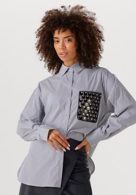 Mehrfarbige/Bunte JANSEN AMSTERDAM Blusen GOLDIE BLOUSE CS3 726 SEQUINS POCKET - large