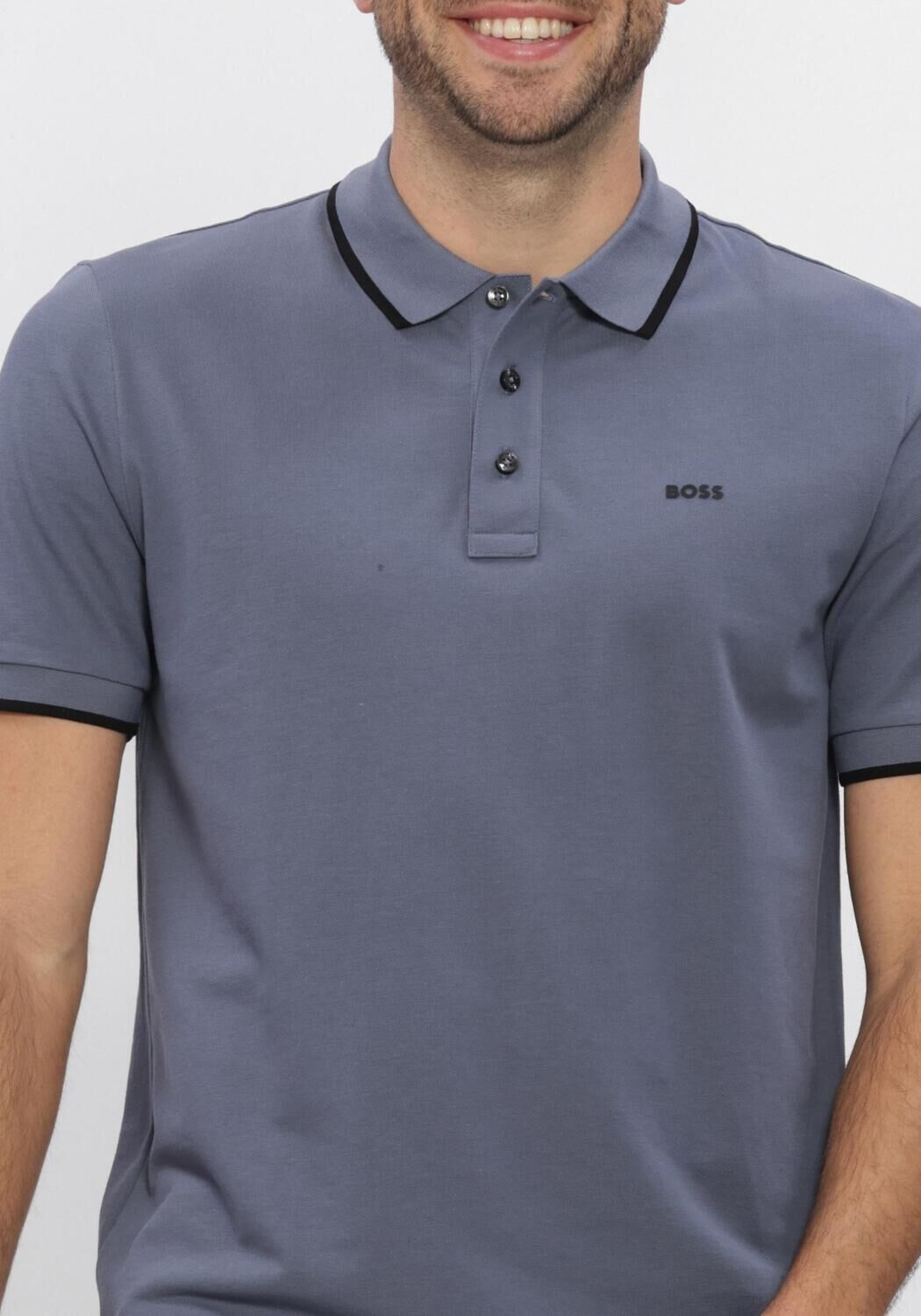 Blaue BOSS BLACK Polo-Shirt PARLAY 190 - large