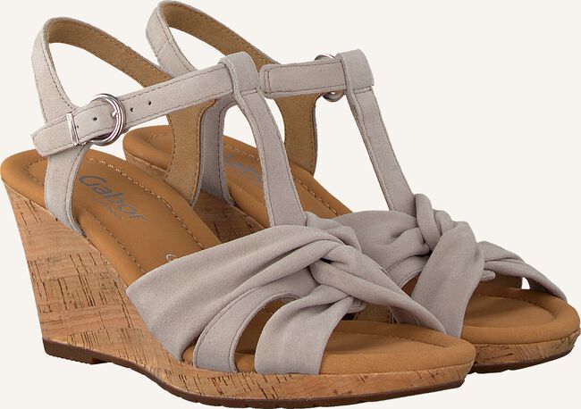 Taupe GABOR Flache Sandalen 828 Taupe GABOR Flache Sandalen 828 - large