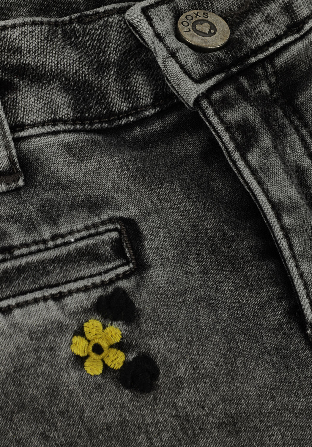 Graue LOOXS Wide jeans 10SIXTEEN EMBROIDERED WIDELEG JEANS - large