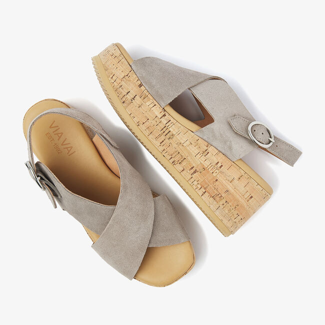 Beige VIA VAI Flache Sandalen SISSEL RAISE - large