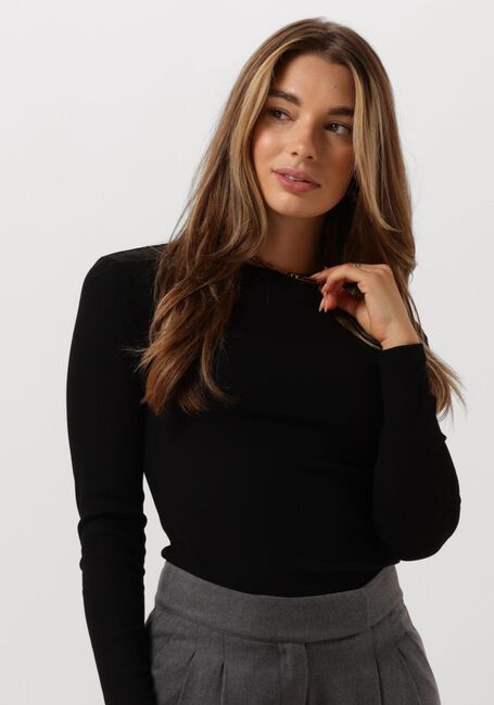 Schwarze NOTRE-V Tops & T-shirts NV-EELKE ROUND NECK - large