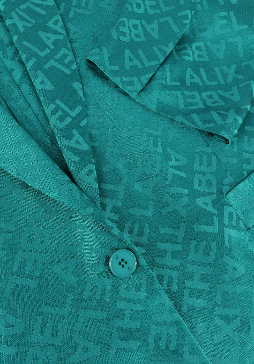 Gr&uuml;ne ALIX THE LABEL Blazer LADIES WOVEN OVERSIZED BLAZER TEXT - large