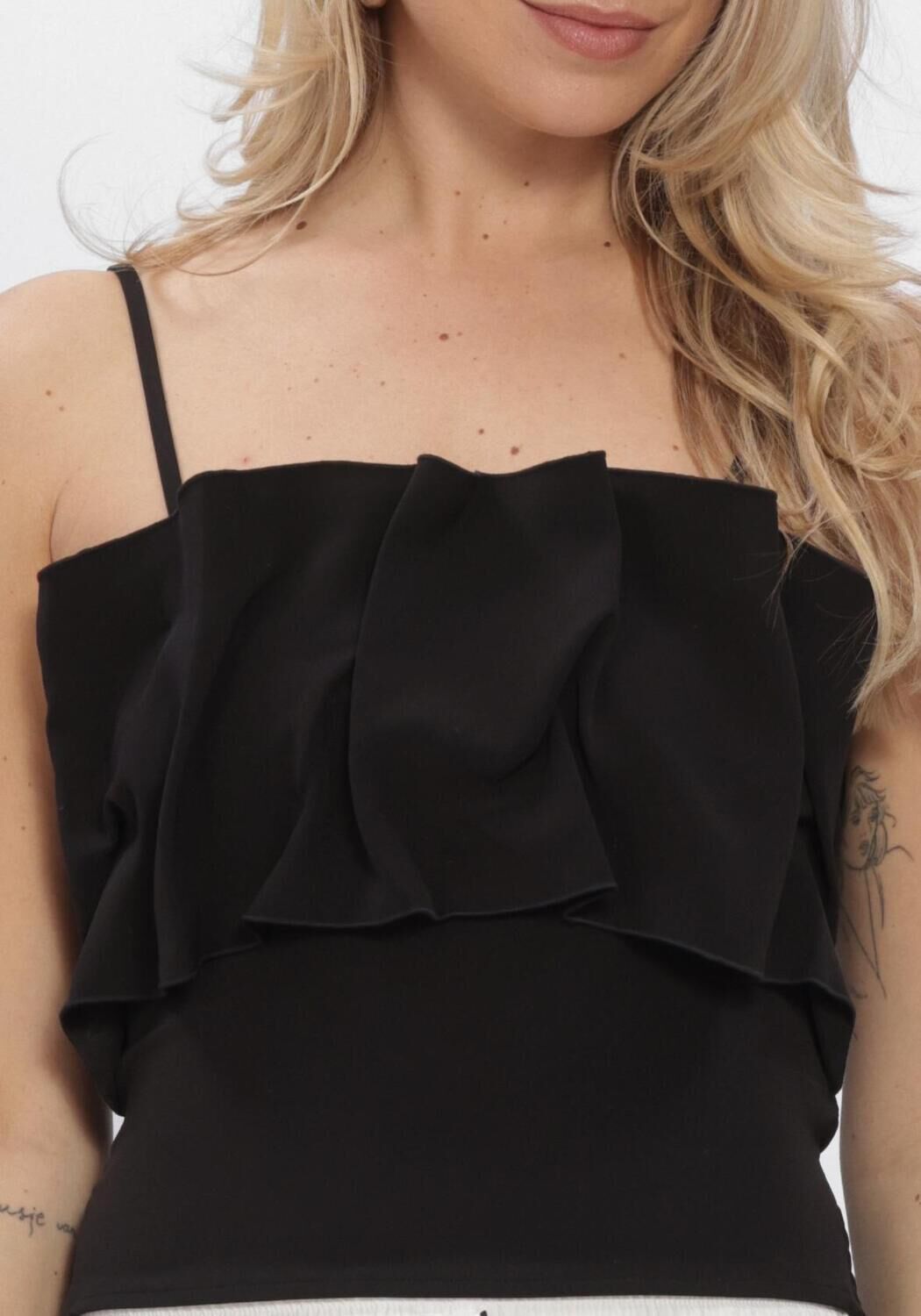 Schwarze SELECTED WOMEN Top SLFVINELLE PLEATED BANDEAU TOP - large