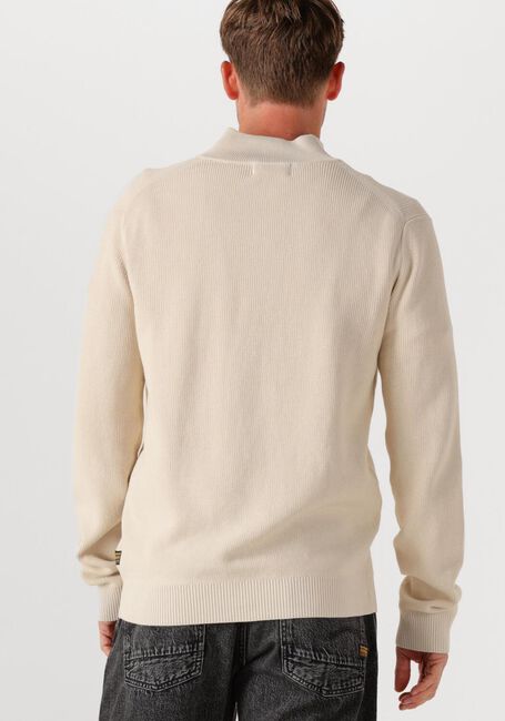 Beige G-STAR RAW Pullover STRUCTURE HALF ZIP KNIT - large