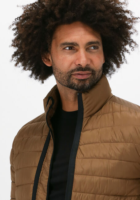 Khaki CAST IRON Wattierte Jack SHORT JACKET TAFFETAR CONVERTI - large