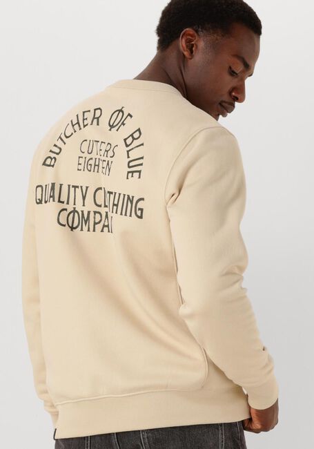 Beige BUTCHER OF BLUE Sweatshirt ARMY FRAT CREW - large