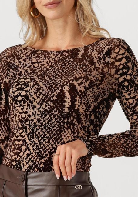 Braune ROUGE EDIT Top ROUSARI LS O NECK TOP - large