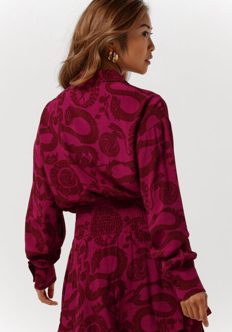 Bordeaux ALIX THE LABEL Blusen LADIES WOVEN DRAGON BLOUSE - large