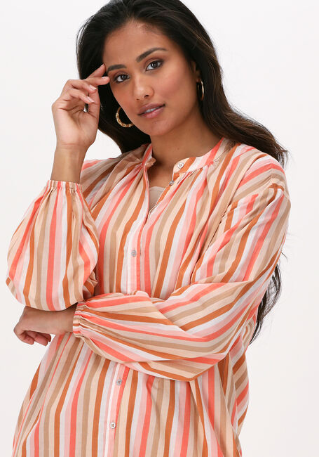 Orangene CO'COUTURE Midikleid CELINA MULTI STRIPE SHIRT DRESS - large