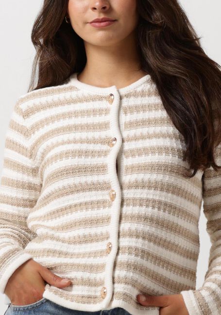 Sand NEO NOIR Strickjacke LIMONE STRIPE KNIT JACKET - large