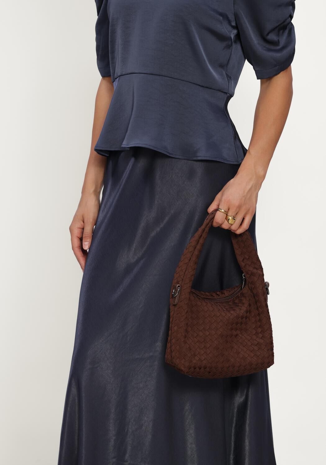 Blaue MSCH COPENHAGEN Midirock MSCHNICOLETTE ULLAS SKIRT - large